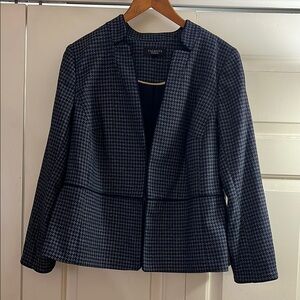 Talbots Women's Navy Houndstooth Blazer